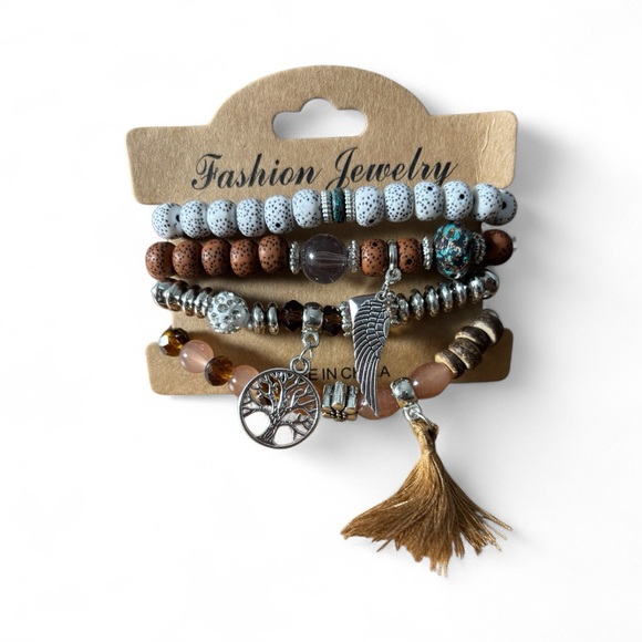 Fashion Jewelry Bohemian Charm Bracelet Set - Picture 2 of 6